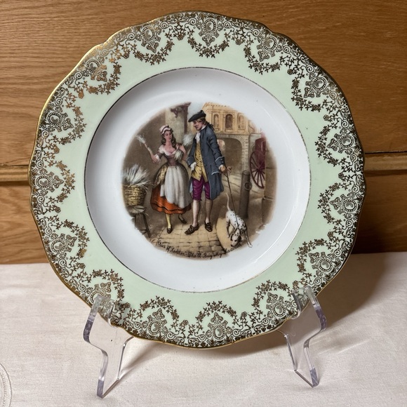 Vintage Regency Bone China Decorative Plate with Gold Trim - Picture 1 of 5